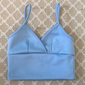 Light Blue Crop Top from Bohoo